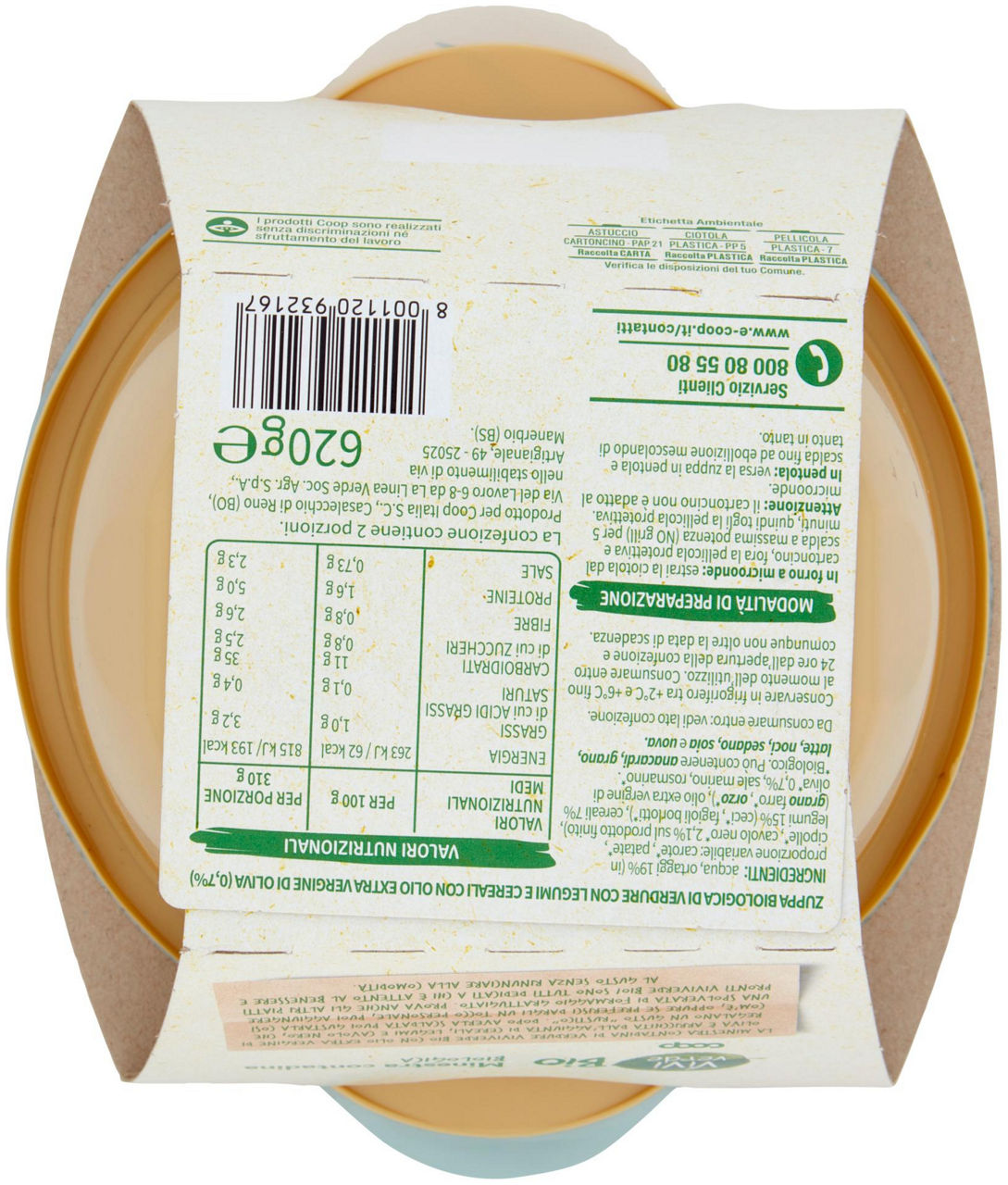 minestra contadina Biologica Vivi Verde 620 g - 2