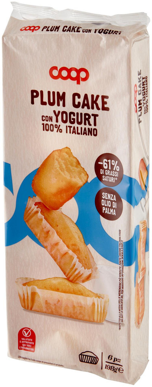 Plumcake con yogurt 100% italiano 6 pz 198 g - 6