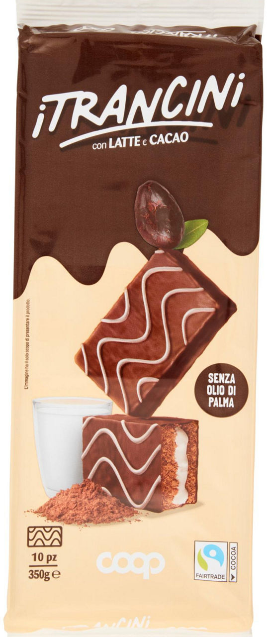 Trancino latte cacao coop no palma sc 10 pz gr 350