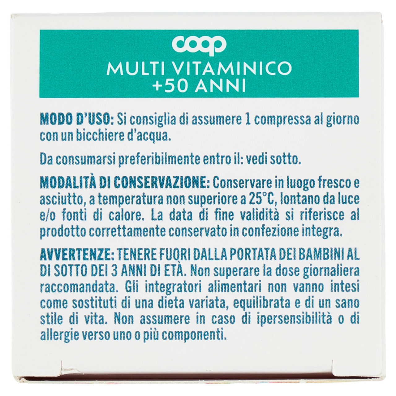 MULTIVITAMINICO SENIOR +50 COOP SCATOLA  30 COMPRESSE GR.39,3 - Immagine 41