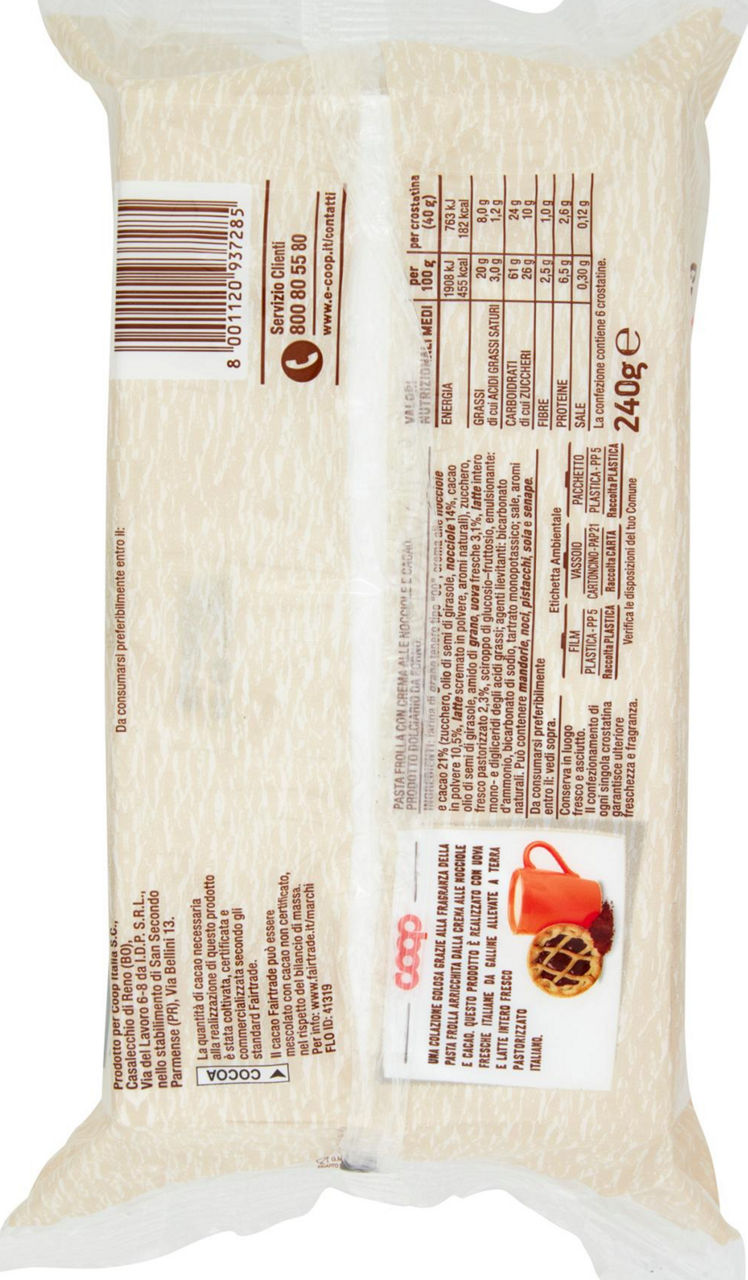 Crostatine con crema al cacao 6 pz 240 g - 2