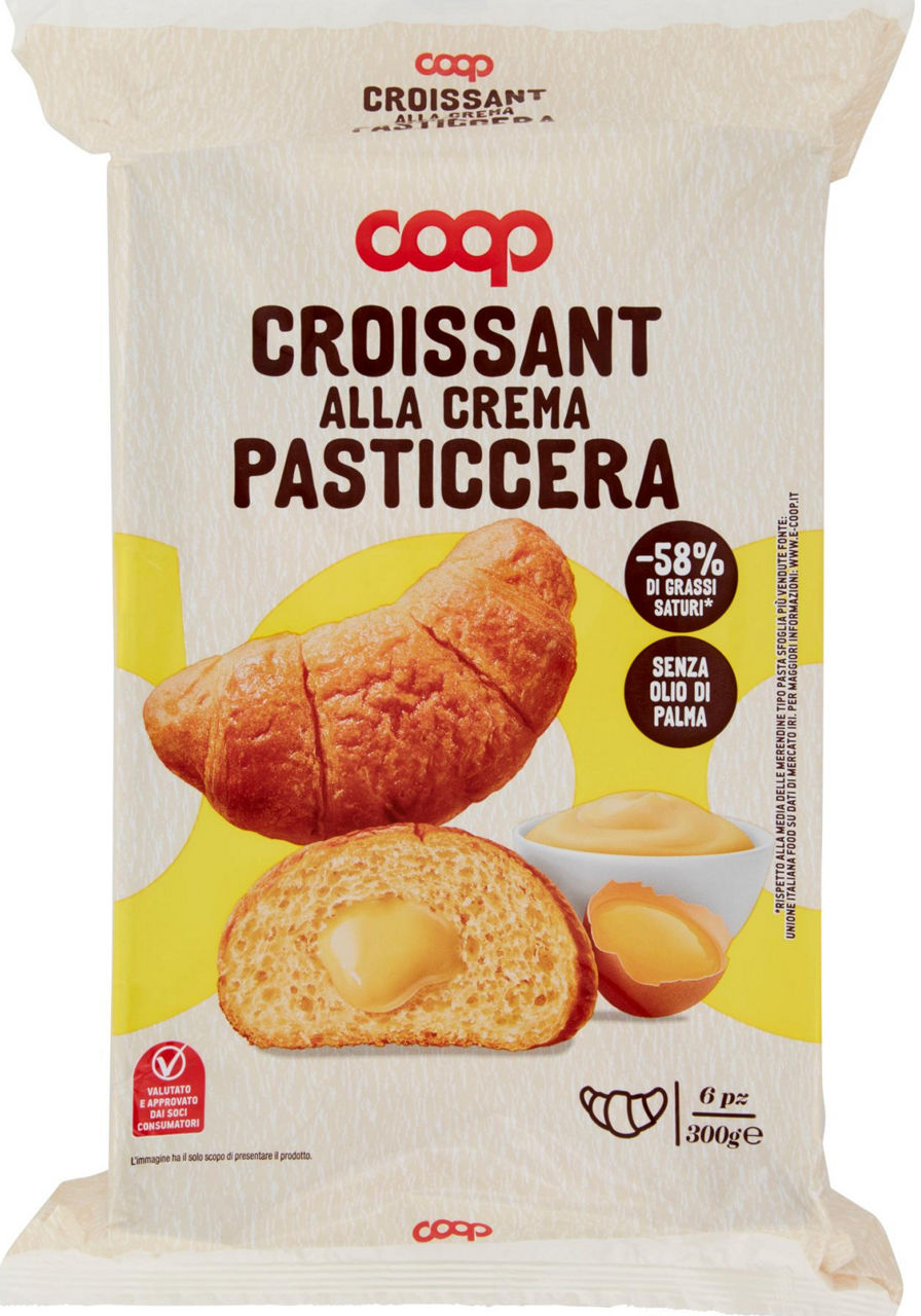 Croissant alla crema pasticcera 6 pz 300 g - 0