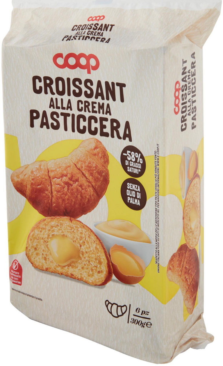 Croissant alla crema pasticcera 6 pz 300 g - 6