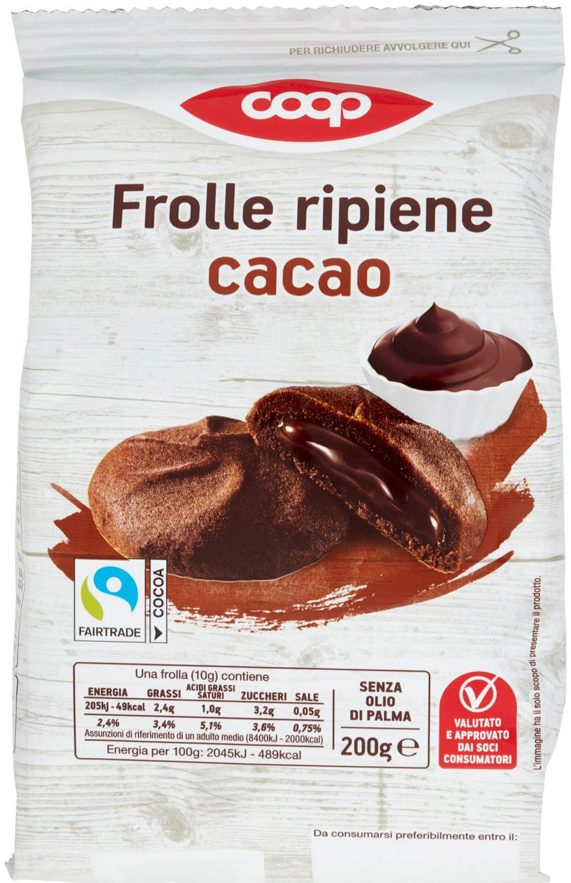 Frolle ripiene con crema cacao 200 g
