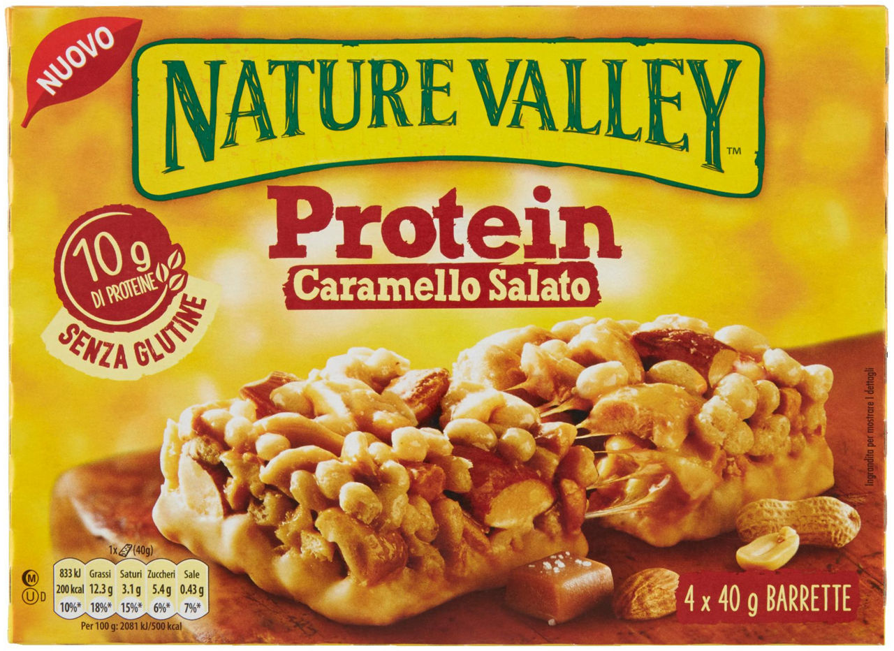 Barrette nature valley protein arachidi e caramello 4x40gr