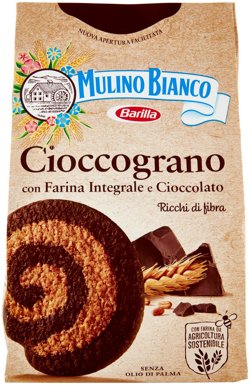 Biscotti Cioccograno con Farina Integrale e Cioccolato 330 g - 0