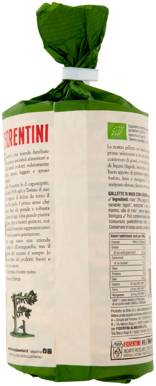 Gallette di mais con legumi senza glutine bio 120 gr - Immagine 21