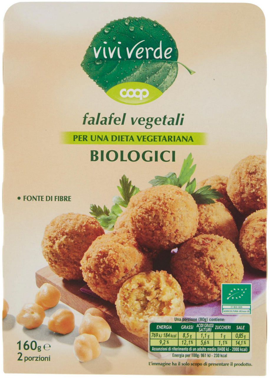 Falafel vegetali biologici vivi verde 2 x 80 g