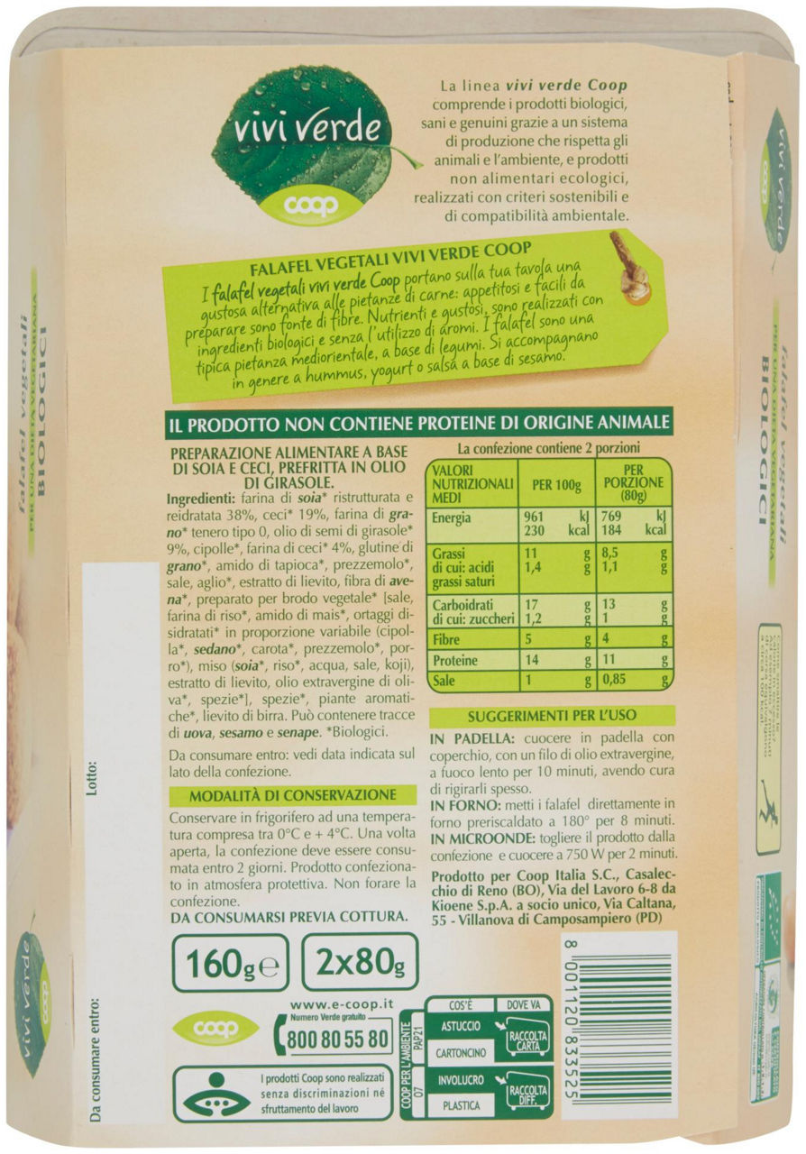falafel vegetali Biologici Vivi Verde 2 x 80 g - 2