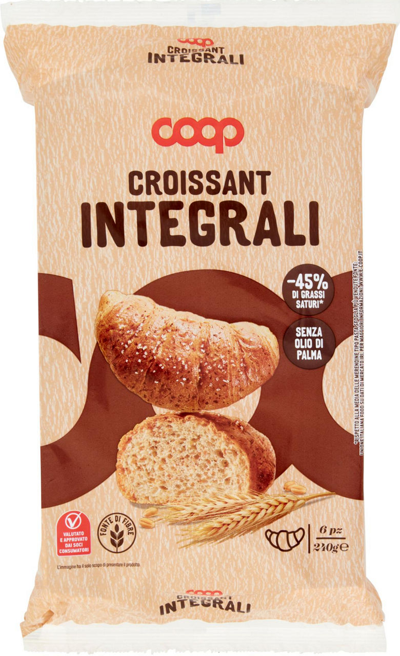 Croissant integrali 6 pz 240 g