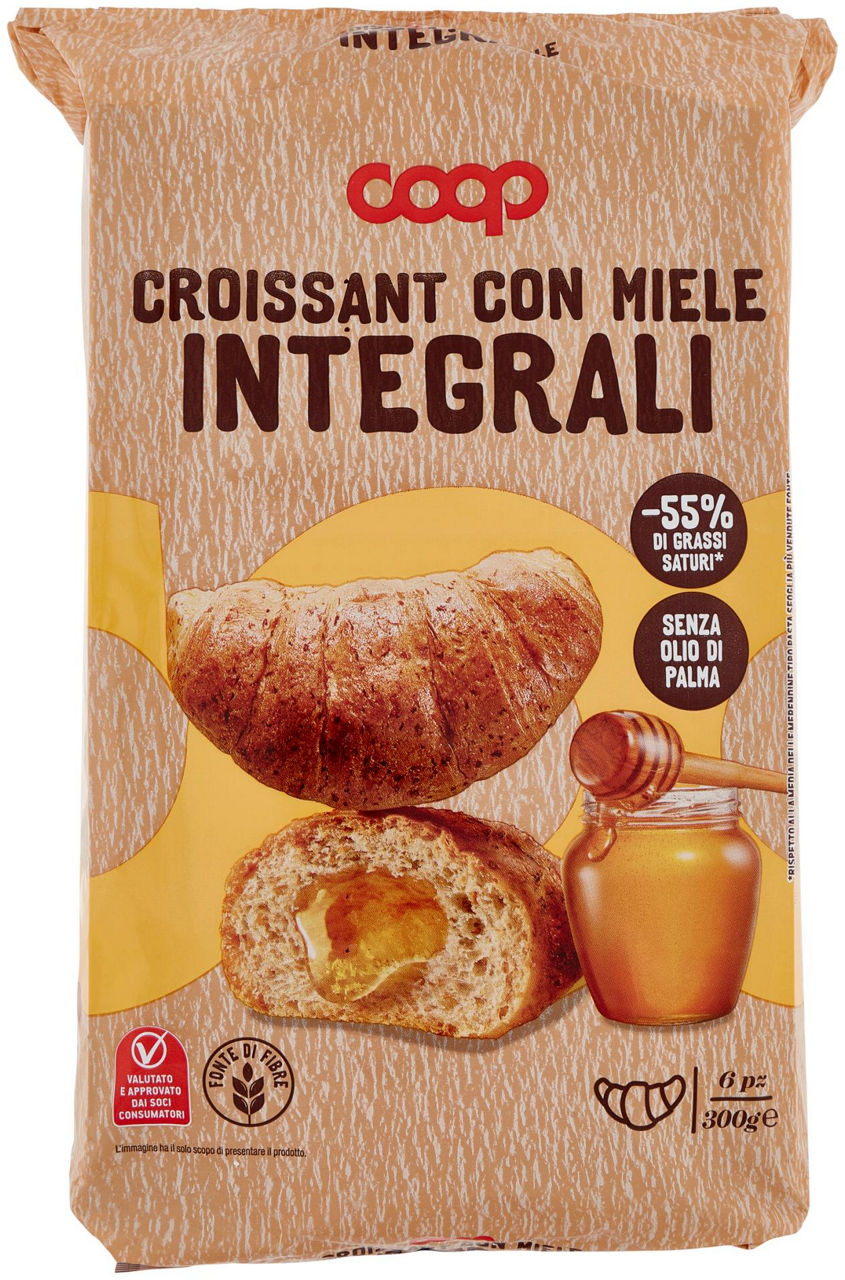 Croissant integrali al miele 6 pz 300 g