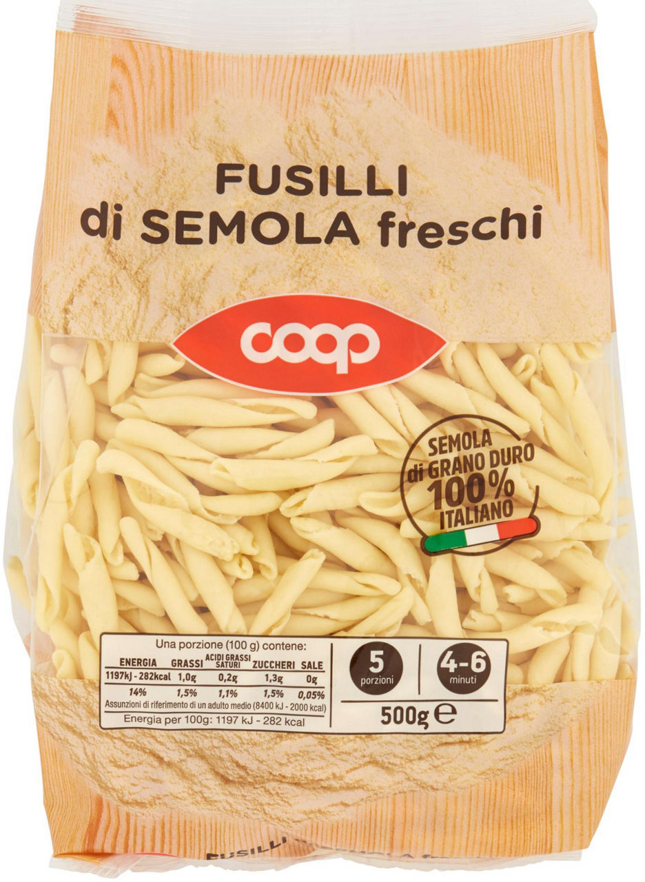 Pasta fresca fusilli coop sacchetto g 500