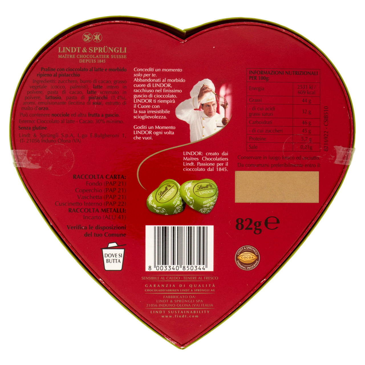 Scatola a cuore con cioccolatini al pistacchio  82 gr - Immagine 21