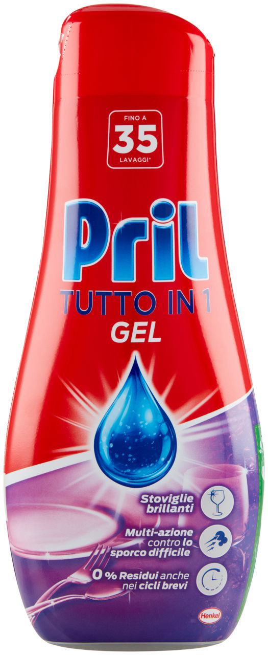 DETERSIVO LAVASTOVIGLIE PRIL GEL ALL IN ONE CLASSICO 35LAV ML 630 - Immagine 01