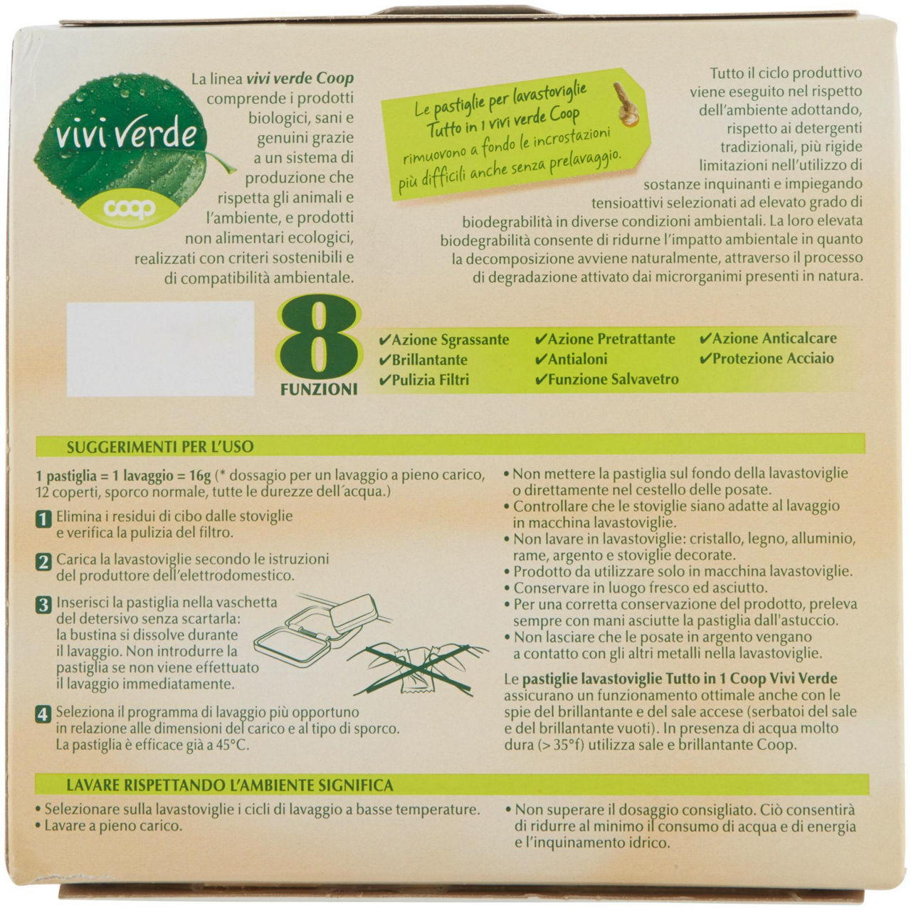 pastiglie lavastoviglie Tutto in 1 8 Funzioni Vivi Verde 30 x 16 g - 2