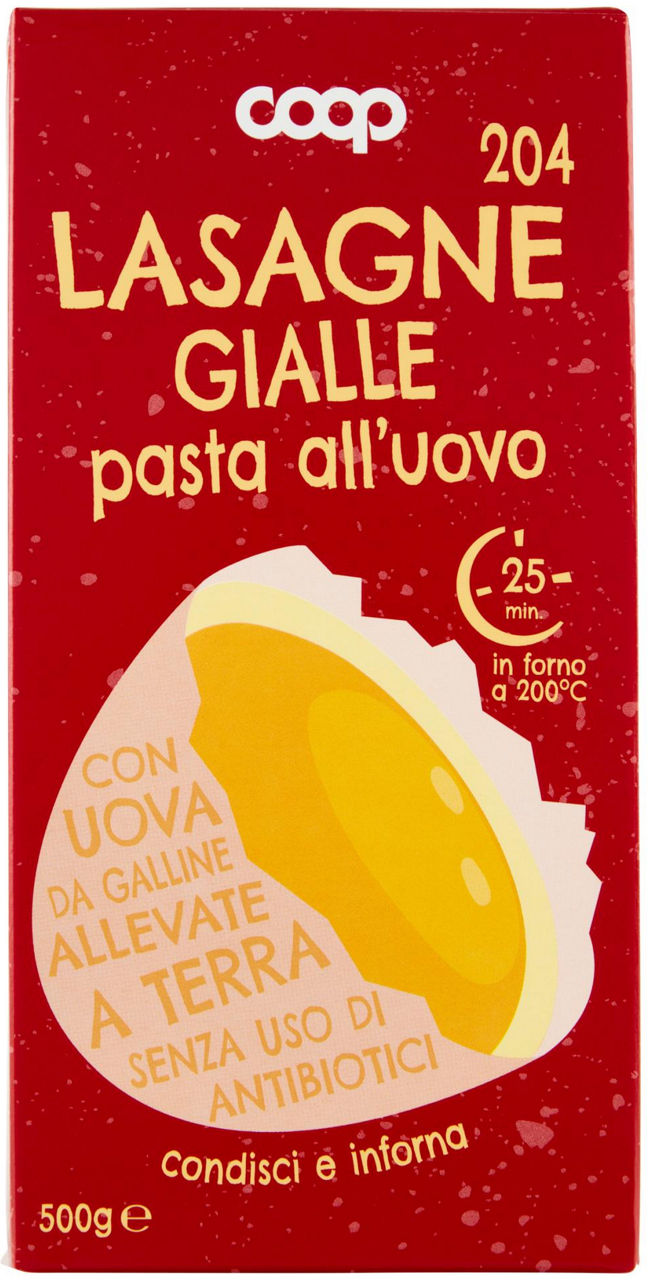Lasagne gialle 204 pasta all'uovo 500 g - 0