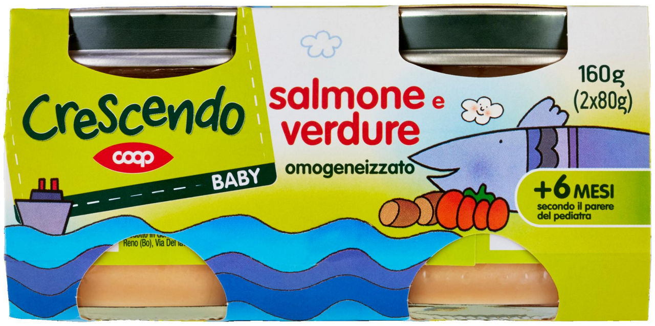 Baby salmone e verdure omogeneizzato 2 x 80 g - 0