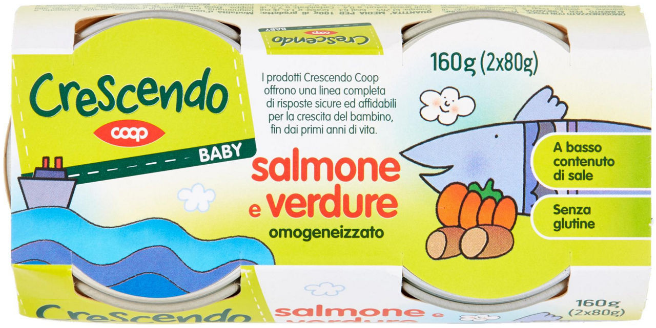 Baby salmone e verdure omogeneizzato 2 x 80 g - 4