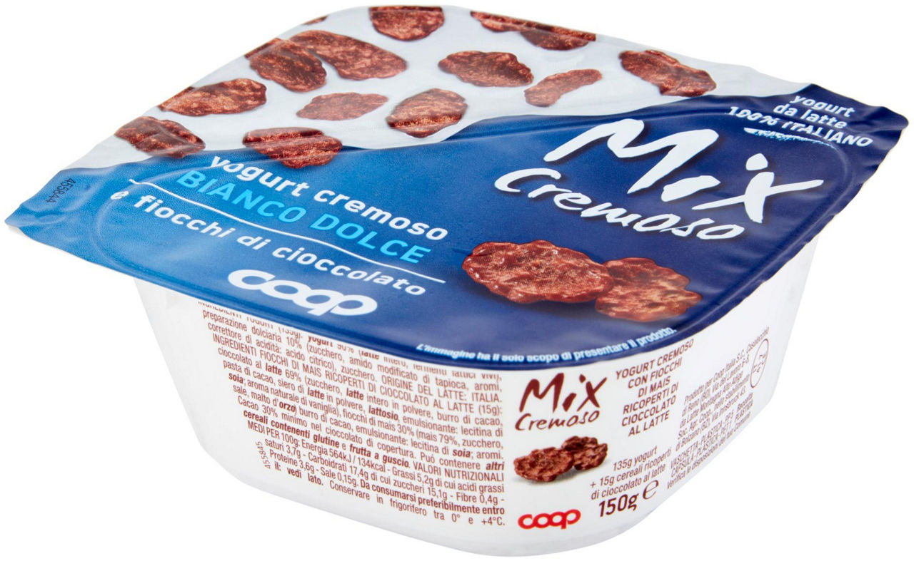 Yogurt cremoso bianco con fiocchi al cioccolato 150 gr - Immagine 61