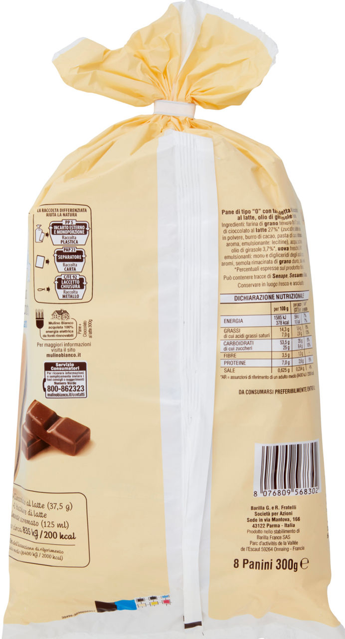 Pane e cioccolato al latte 8 pz 300 gr - Immagine 61