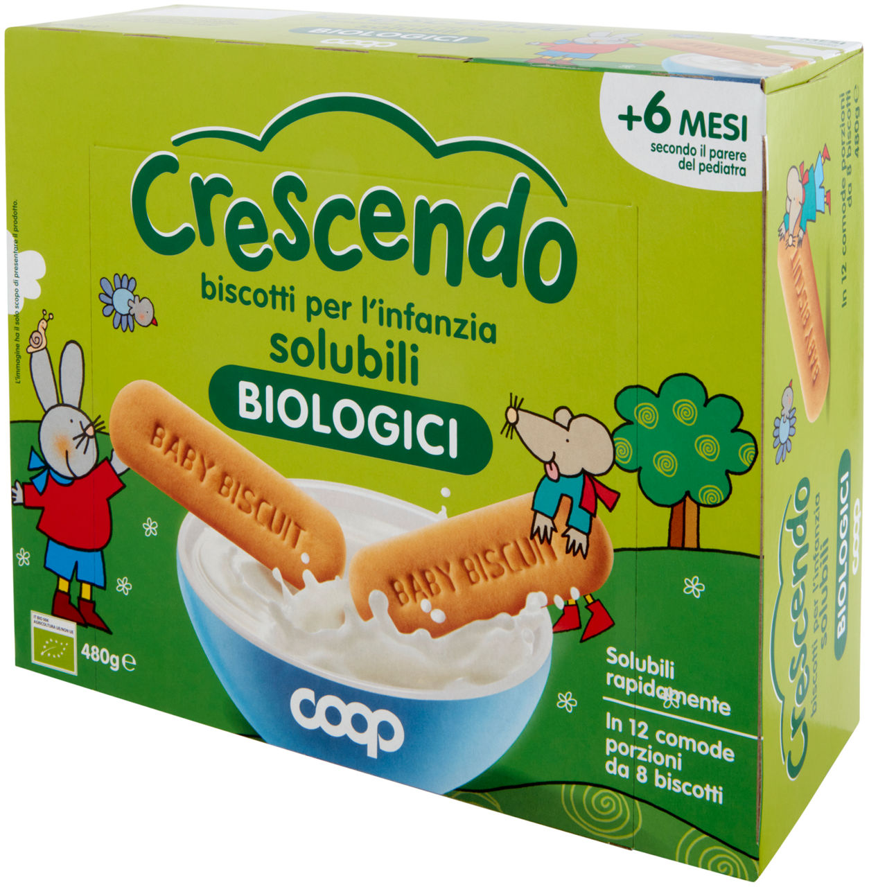 Baby Biscotti solubili per l'infanzia Biologici 480 g - 6