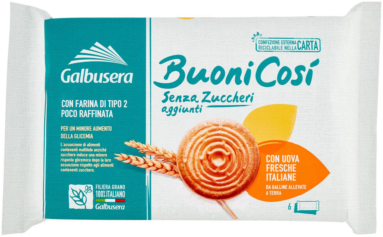 Biscotti buonicosì con uova fresche italiane 6x55 g