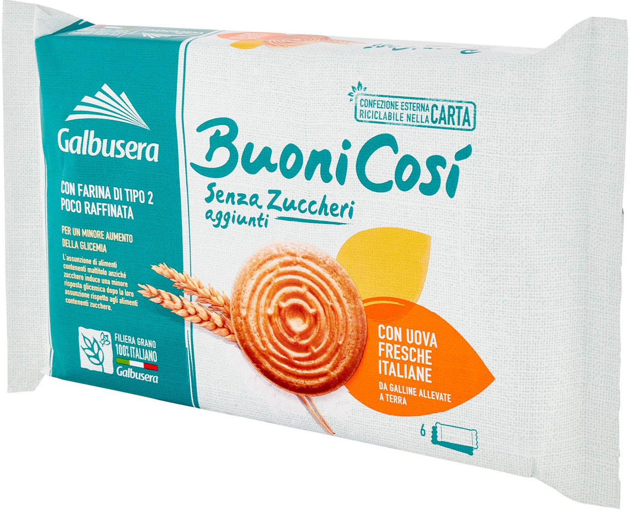 Biscotti BuoniCosì con Uova Fresche Italiane 6x55 g - 6
