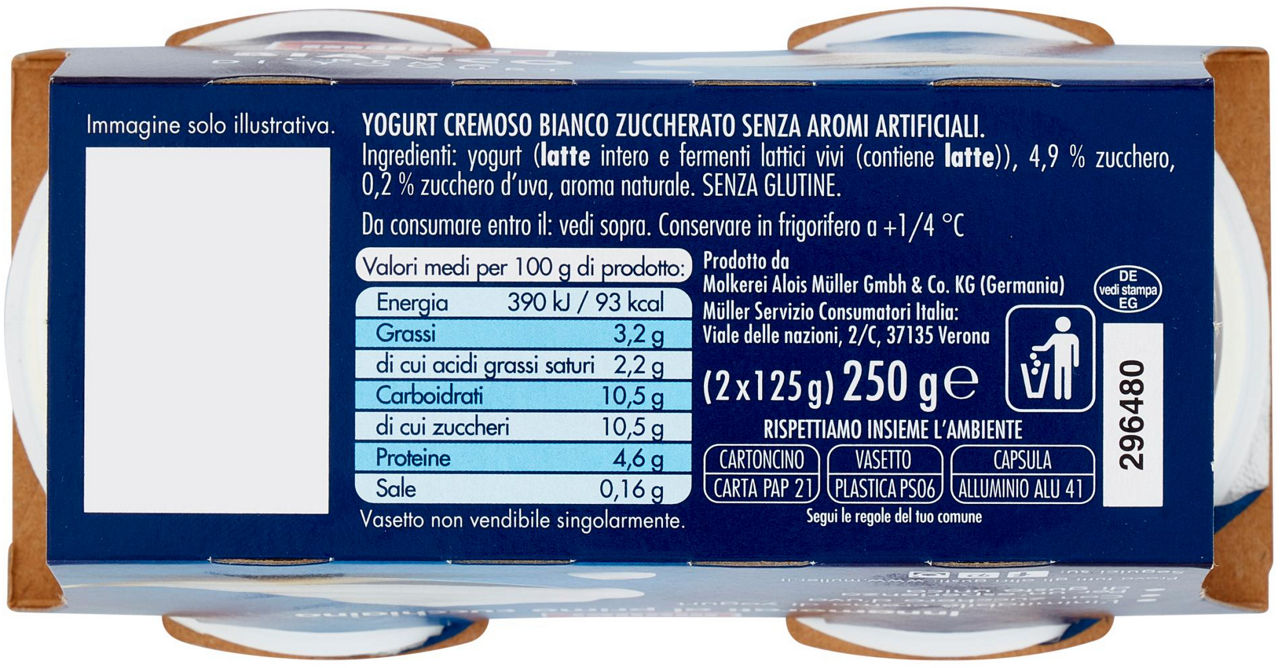 Crema di yogurt bianco 2 pz da 125 gr - Immagine 51