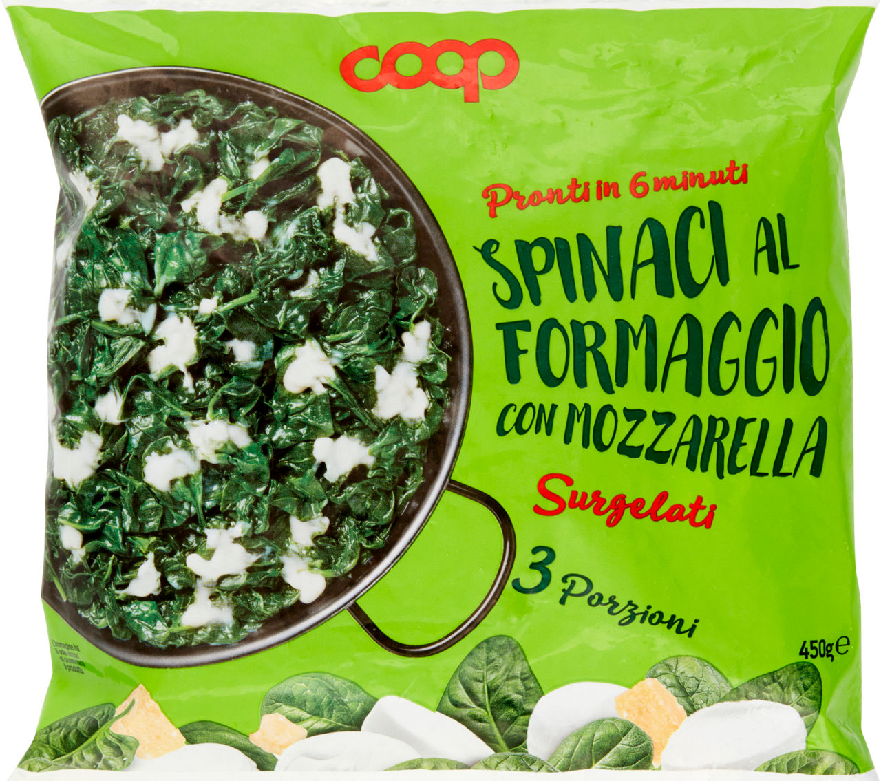 Spinaci al formaggio coop busta surg. g 450