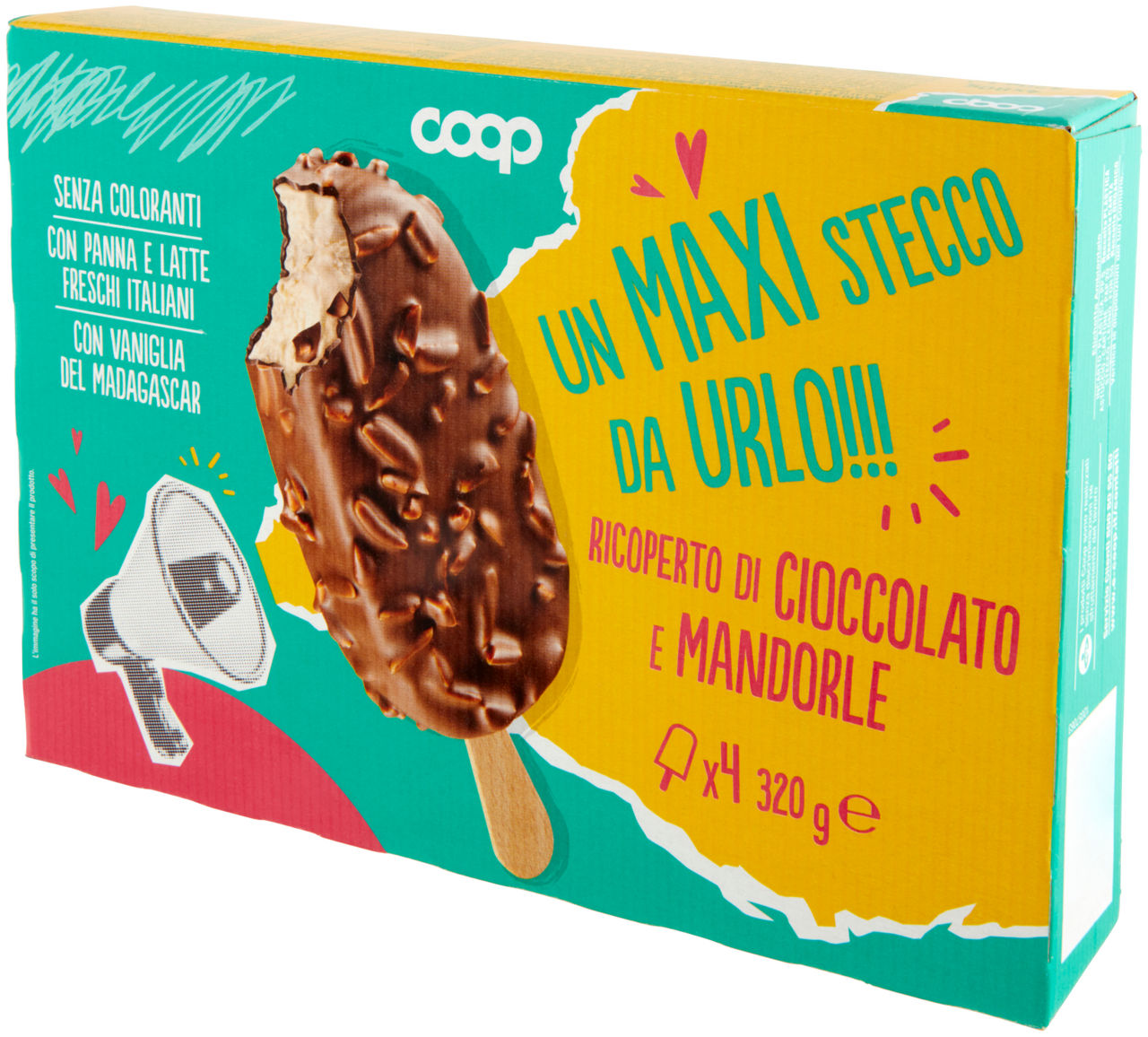 Stecco gelato maxi ricoperto di cioccolato e mandorle 4 pz 320 gr - Immagine 61