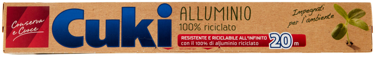 ROTOLO ALLUMINIO CUKI 100% RICICLATO  MT 20 SCATOLA PZ 1 - 0