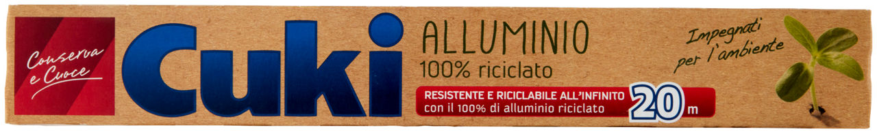 ROTOLO ALLUMINIO CUKI 100% RICICLATO  MT 20 SCATOLA PZ 1 - 4