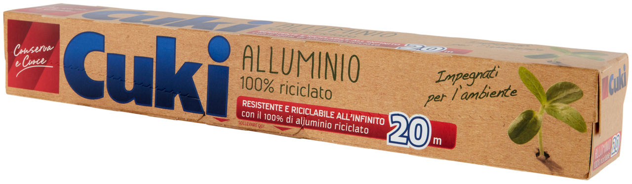 ROTOLO ALLUMINIO CUKI 100% RICICLATO  MT 20 SCATOLA PZ 1 - 6