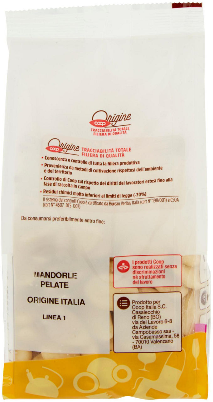Mandorle Italiane Pelate 100% Italiane 250 g Origine - 2