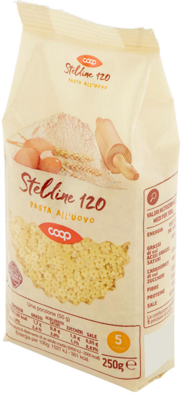 Stelline 120 Pasta all'Uovo 250 g - 6