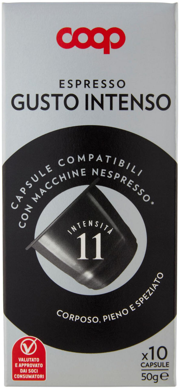 Capsule espresso gusto intenso 10 capsule pelabili 50 g