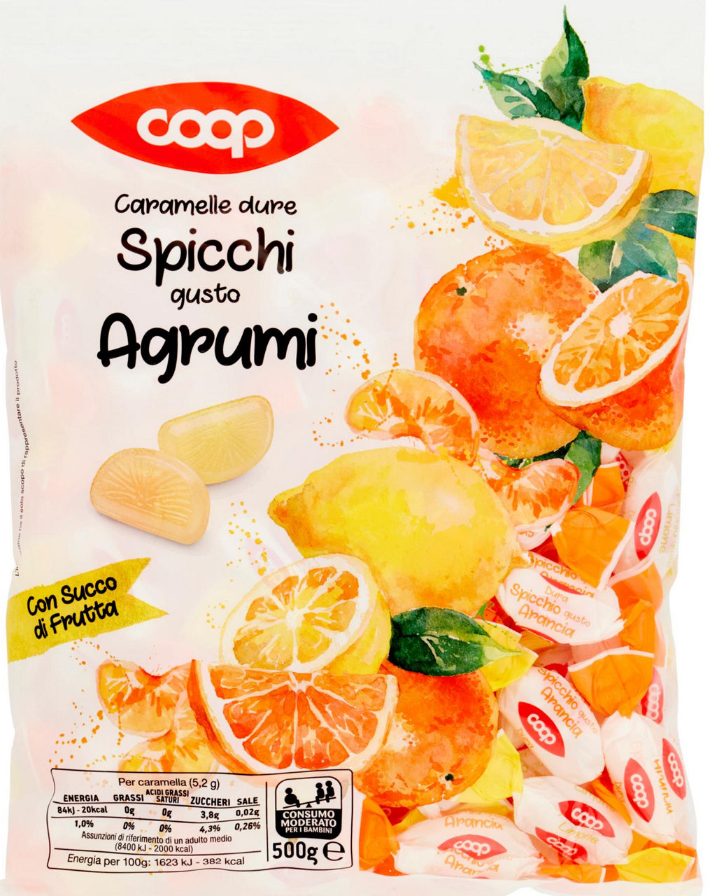 Caramelle dure Spicchi gusto Agrumi 500 g - 0