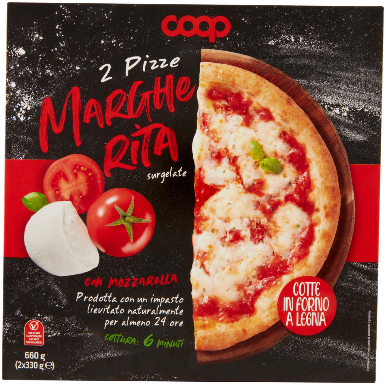 Pizza margherita coop 2pz surg. g 660