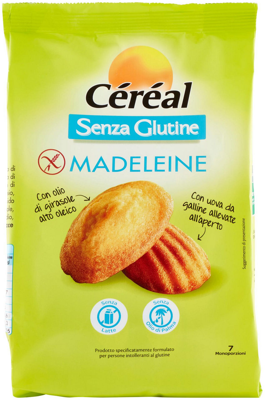 Cereal madeleine senza glutine cereal sacchetto gr 200