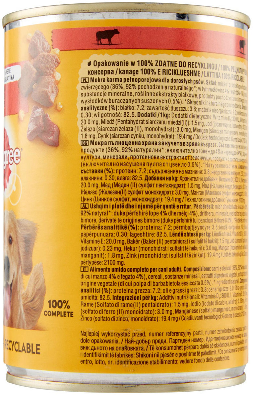 PEDIGREE CUSINE GELATINA CON MANZO LATTA G 400 - Immagine 31