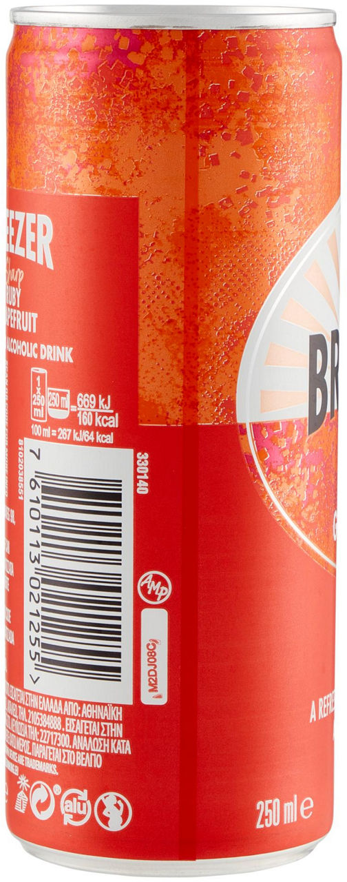 READY TO DRINK BACARDI BREEZER RUBY GRAPEFRUIT 4 GRADI LATTINA ML 250 - 1