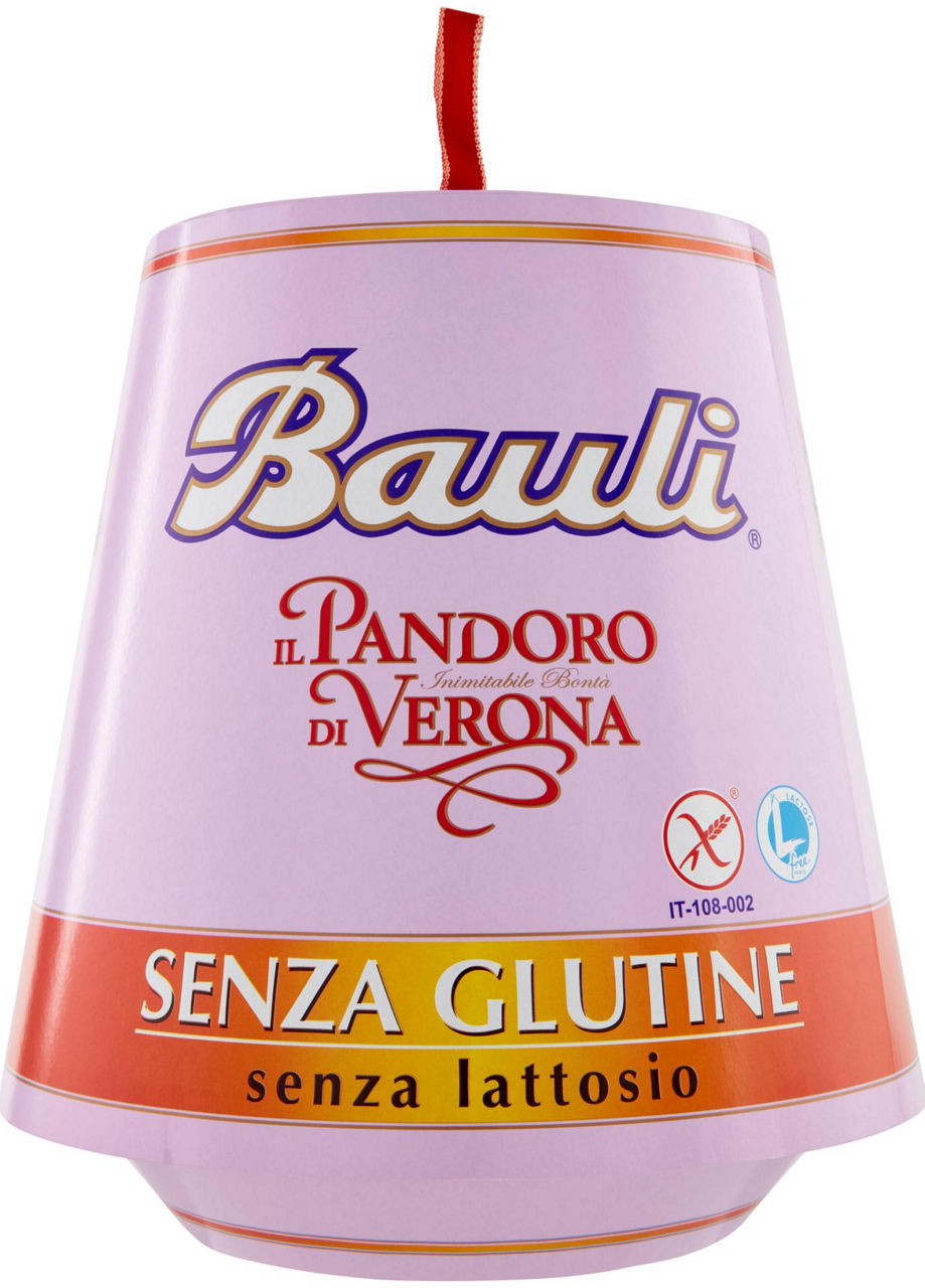 PANDORO TRADIZIONALE SENZA GLUTINE  BAULI SCATOLA  G 500 - Immagine 01