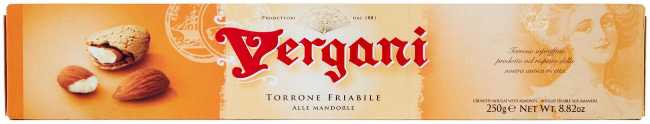 Torrone mandorla friabile vergani g 250