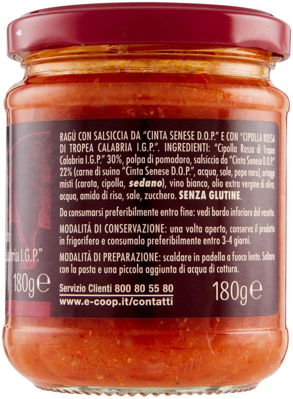 Ragù con Salsiccia da "Cinta Senese D.O.P." e con "Cipolla Rossa di Tropea Calabria I.G.P." 180 g - 3