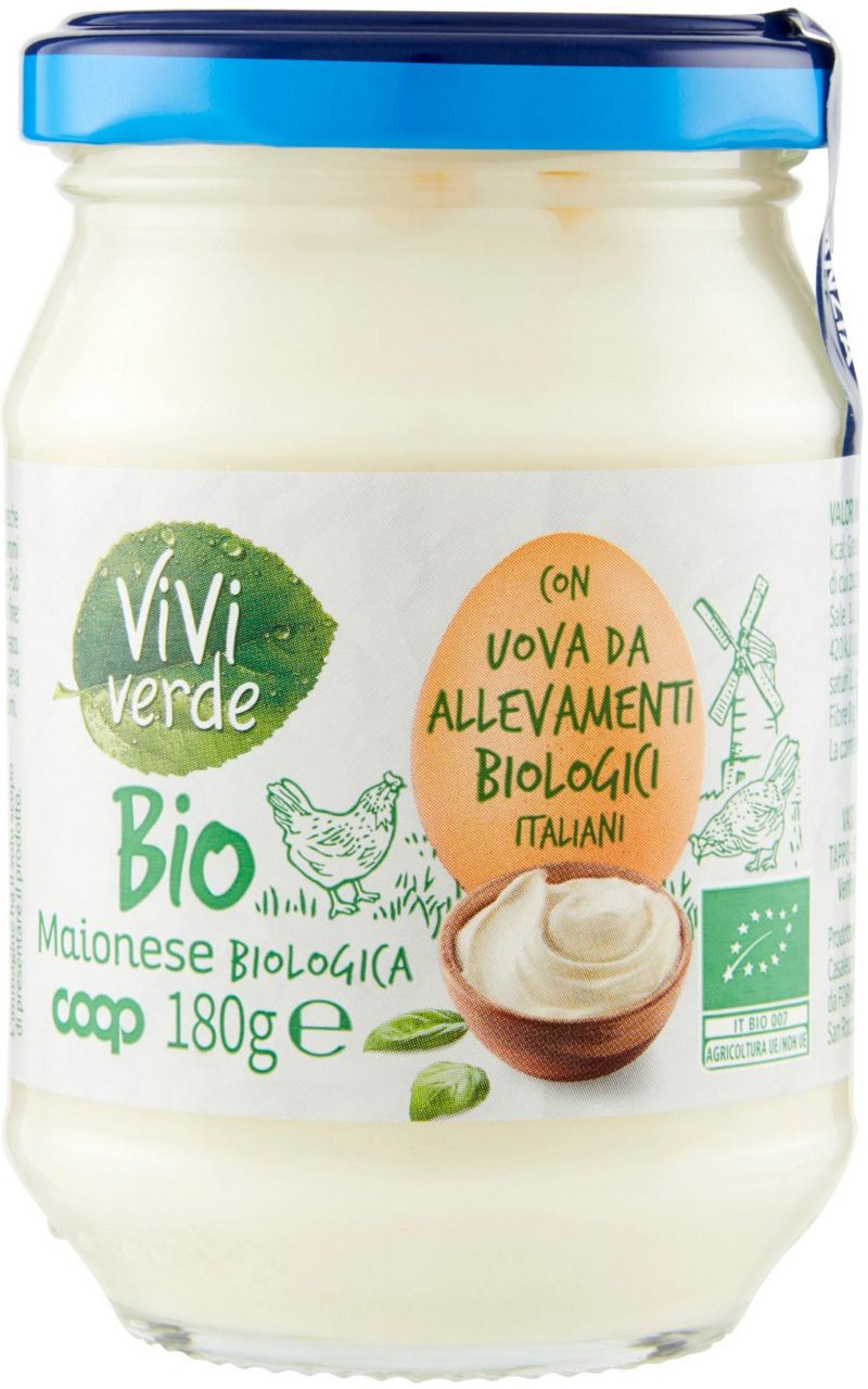 MAIONESE BIOLOGICA COOP VIVI VERDE VASO G180 - Immagine 01