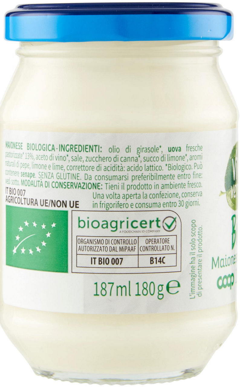 MAIONESE BIOLOGICA COOP VIVI VERDE VASO G180 - Immagine 11