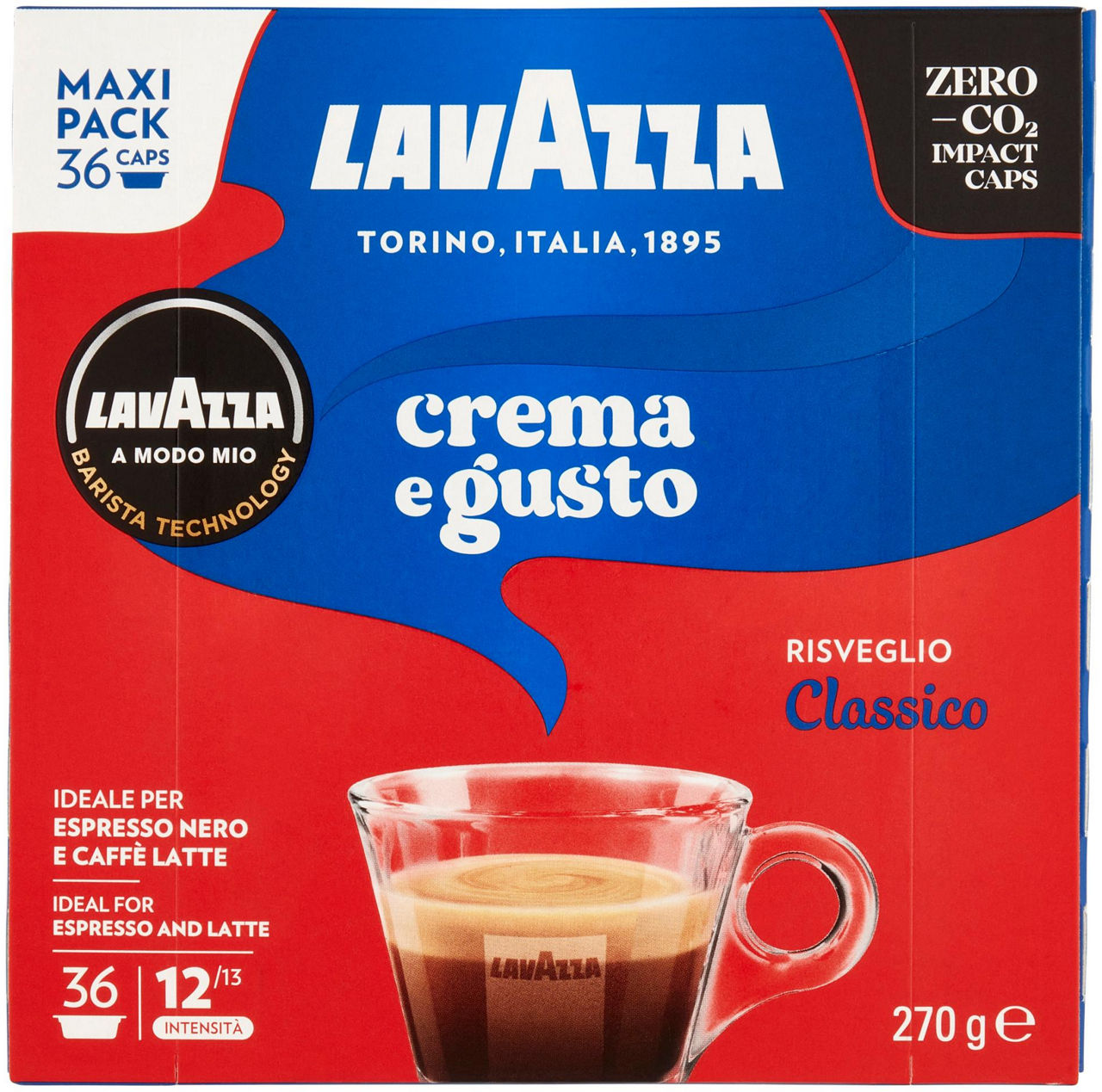 CAFFÈ CREMA E GUSTO A MODO MIO LAVAZZA 36CAPS G 270 - 0