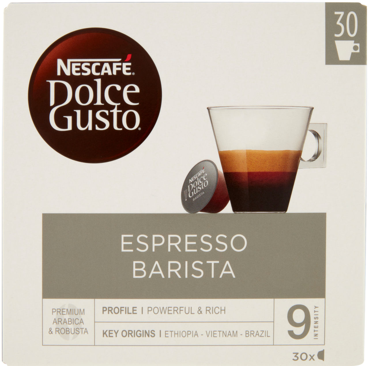Nescafè dolce gusto espresso barista 30 capsule scatola g 210