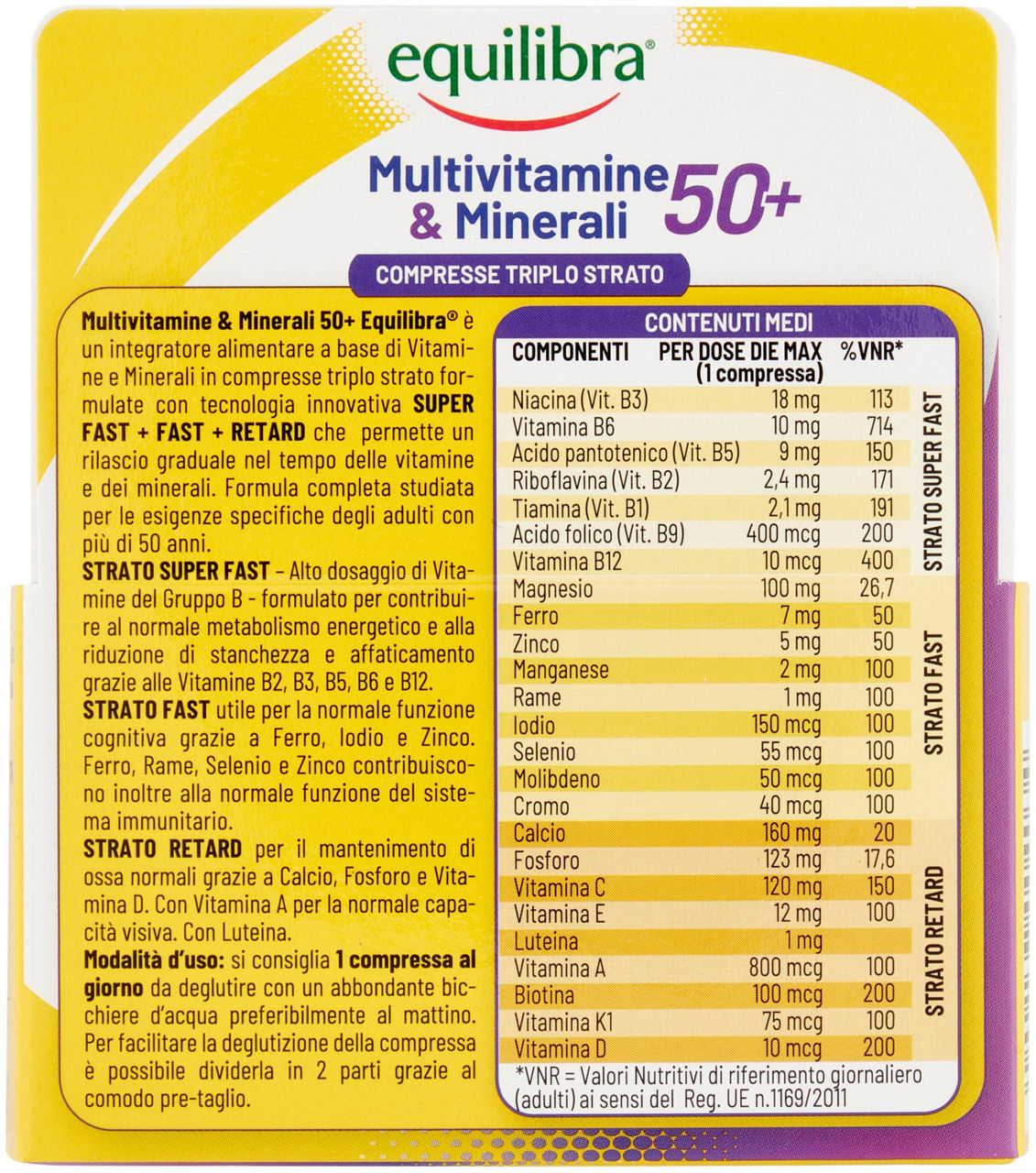 Integratore multivitamine e minerali 50+ 30 compresse - Immagine 21