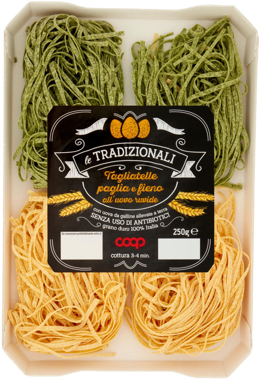 Tagliatelle paglia e fieno all'uovo ruvide 250 gr